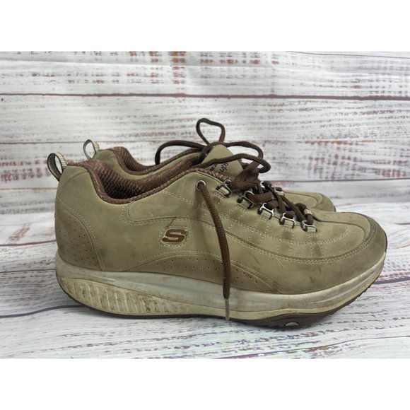Brown Women's Fitness Shape Ups sz 9 Rocker‎ Walking Shoes Skechers - Picture 1 of 6